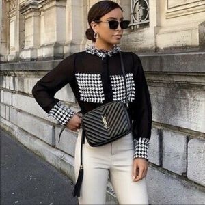 Zara Blouse with Tweed pocket